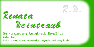 renata weintraub business card